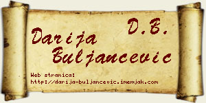 Darija Buljančević vizit kartica
